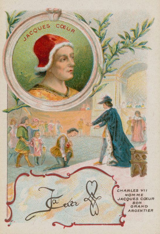 Jacques Coeur kereskedő kereskedőt köszönti VII. Károly király alkotó: French School