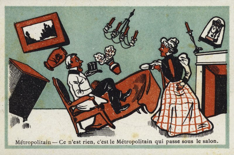 Metró – az semmi, a metró, amely a társalgó alatt halad el alkotó: French School