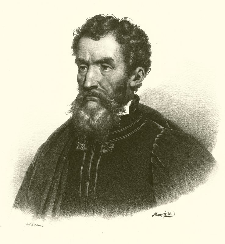 Michelangelo, portré (metszet) alkotó: French School