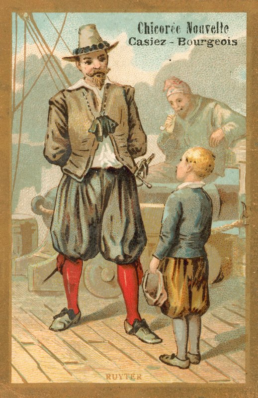 Michiel de Ruyter, holland tengernagy (chromolitho) alkotó: French School