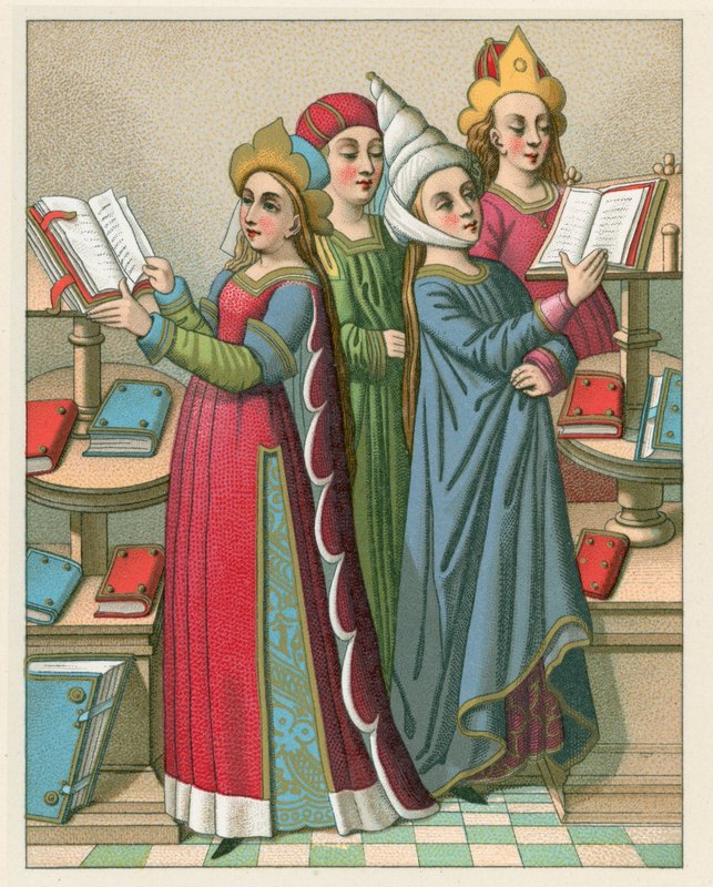 Középkori jelmez alkotó: French School