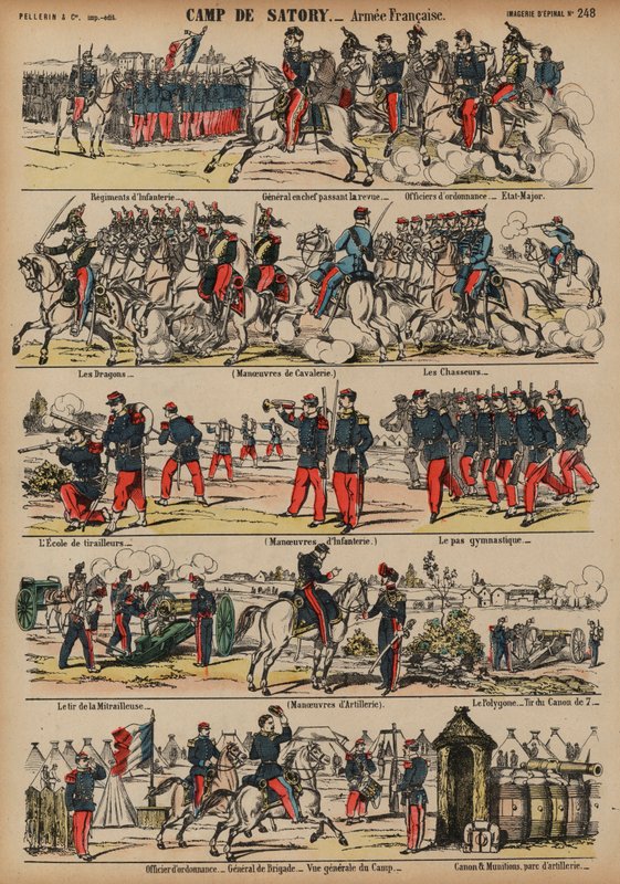 A francia hadsereg katonai tábora a franciaországi Satory-ban alkotó: French School