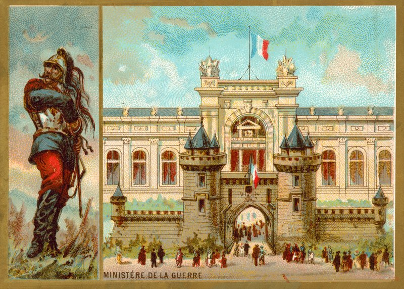 Hadügyminisztérium, Párizs (chromolitho) alkotó: French School