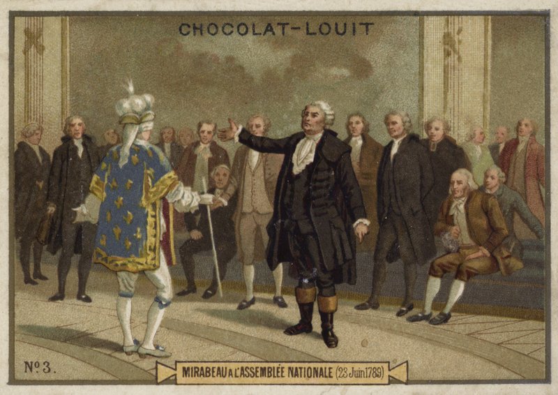 Mirabeau a nemzetgyűlésen, 1789. június 23-án alkotó: French School