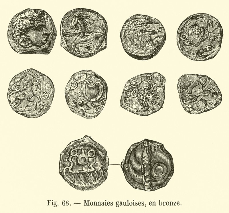 Gall érmék, bronzban (metszet) alkotó: French School