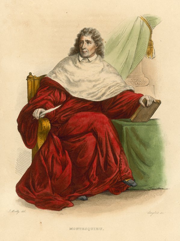 Montesquieu (színes metszet) alkotó: French School