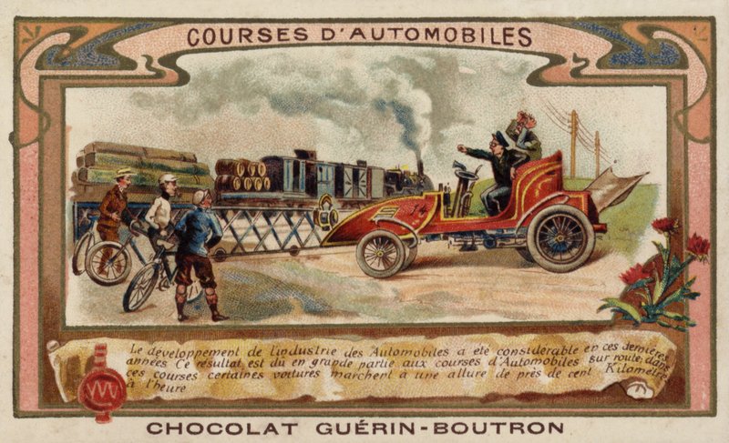 Motorverseny (chromolitho) alkotó: French School