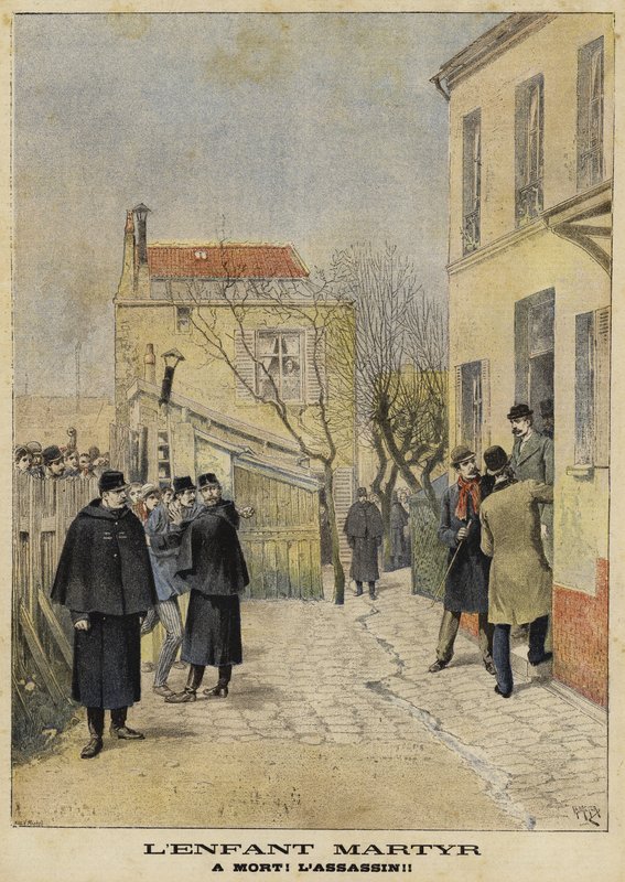 Egy kisgyermek meggyilkolása, Franciaország, 1897 alkotó: French School