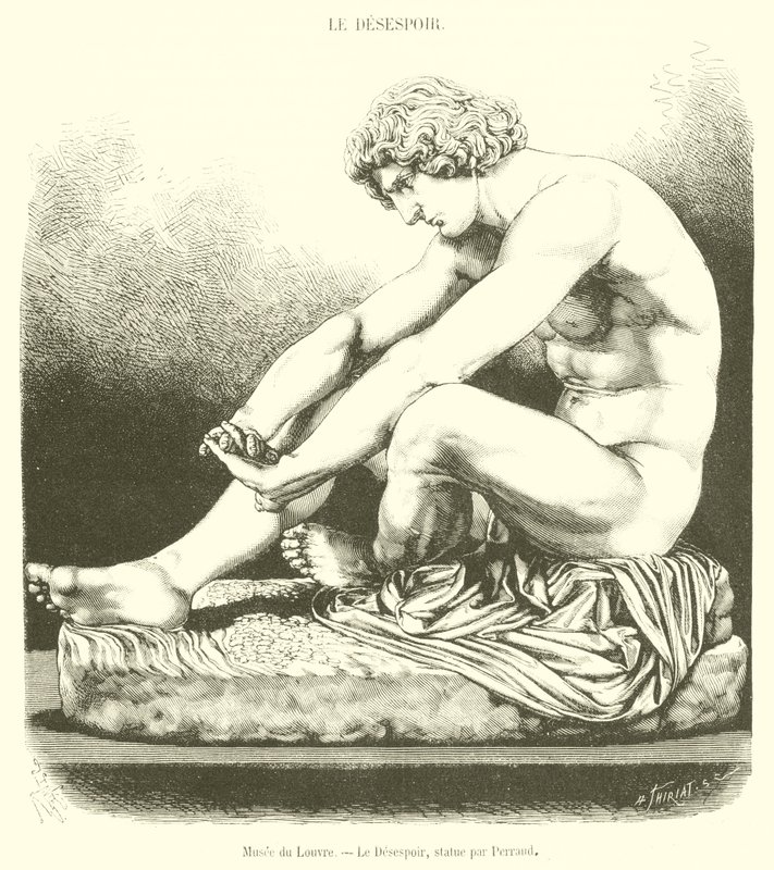 Louvre Múzeum, Kétségbeesés (metszet) alkotó: French School