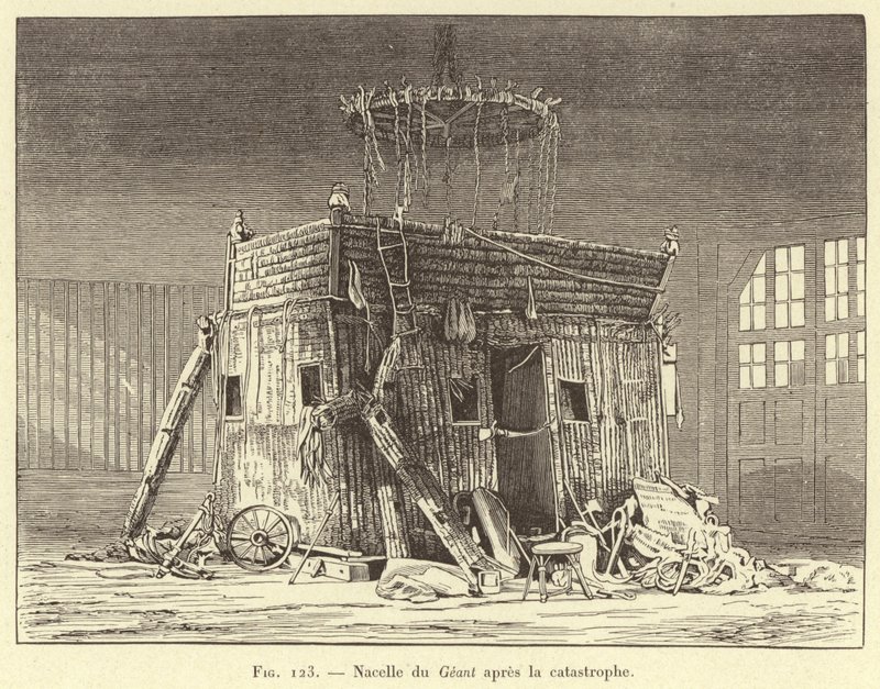 Nacelle du Geant a katasztrófa után (metszet) alkotó: French School