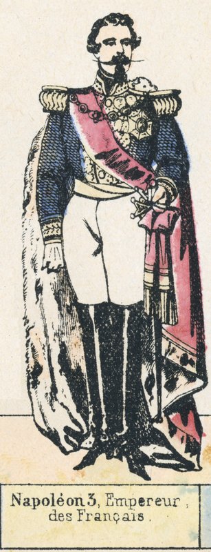 Napóleon 3, a francia császár (színes metszet) alkotó: French School