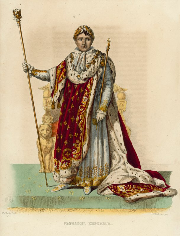 Napóleon Bonaparte (színes metszet) alkotó: French School
