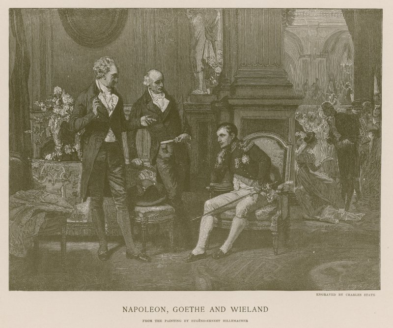 Napóleon, Goethe és Wieland alkotó: French School