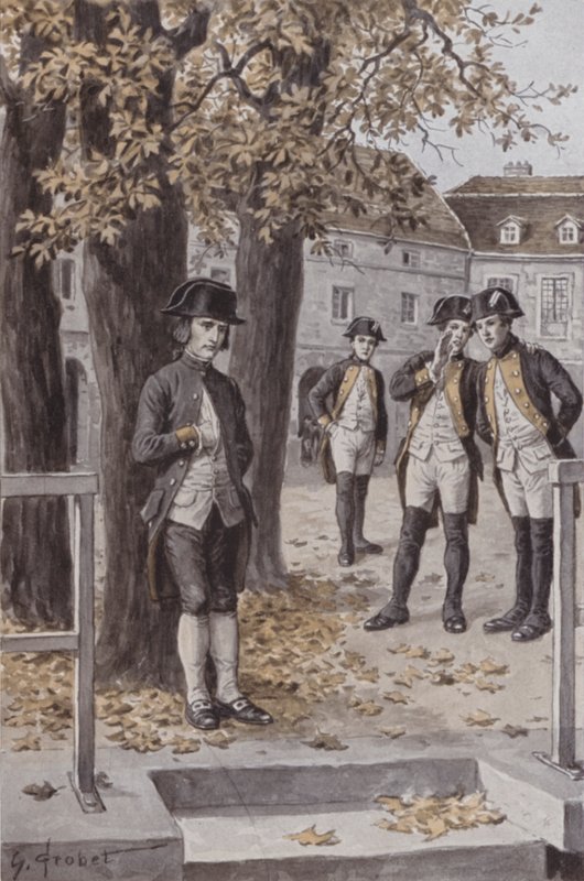 Napóleon az Ecole Militaire-ben, Brienne (litográfia) alkotó: French School