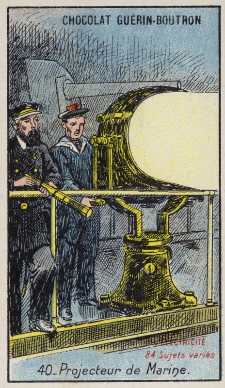 Haditengerészeti reflektor (chromolitho) alkotó: French School