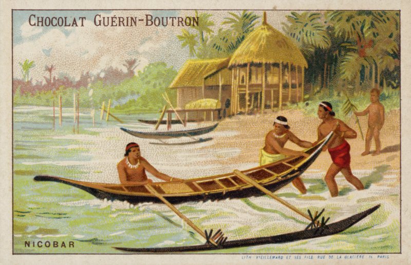 Nicobar-szigetek (chromolitho) alkotó: French School