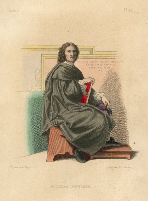 Nicolas Poussin (színes metszet) alkotó: French School