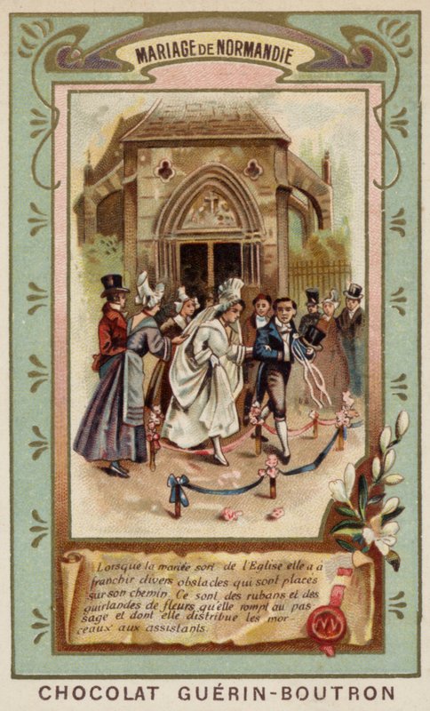 Normandiai esküvő (chromolitho) alkotó: French School