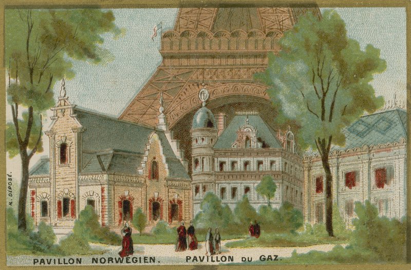 Norvég és gázpavilon a párizsi világkiállításon alkotó: French School