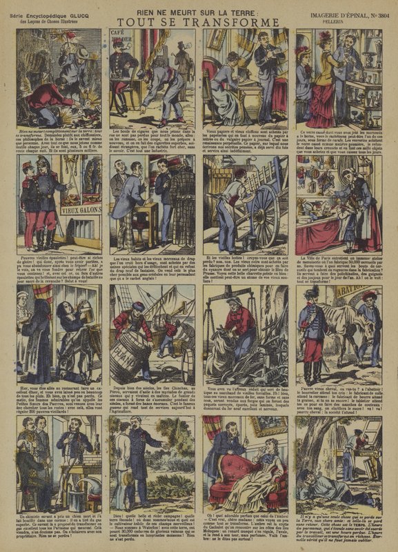A Földön semmi sem hal meg. Minden átalakul (színes litho) alkotó: French School