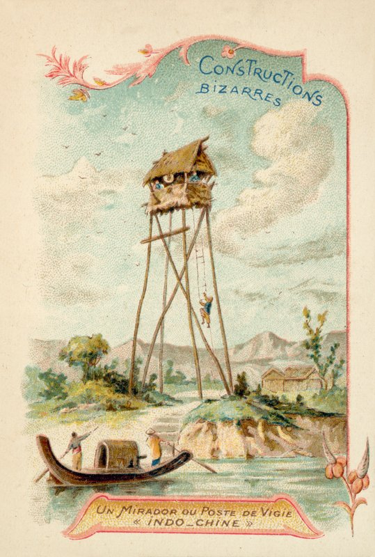 Kilátó, Indokína (chromolitho) alkotó: French School