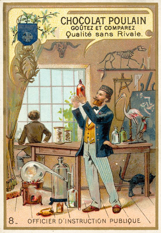 Az Instruction Publique (chromolitho) tisztje alkotó: French School