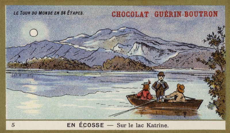 A Loch Katrine-on, Skóciában (chromolitho) alkotó: French School