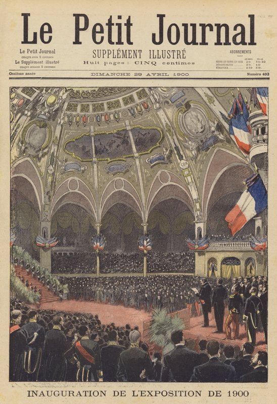 Az Exposition Universelle 1900 megnyitása Párizsban (színes litó) alkotó: French School