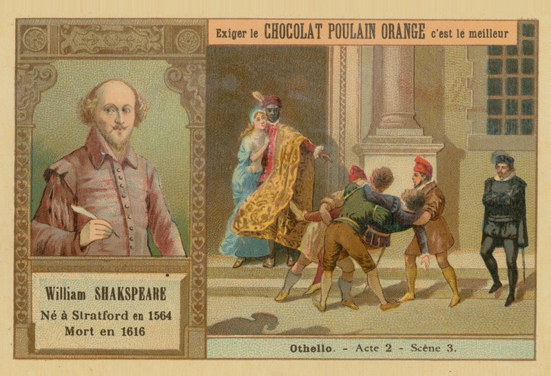 Othello, Chocolat Poulain Orange kereskedelmi kártya alkotó: French School