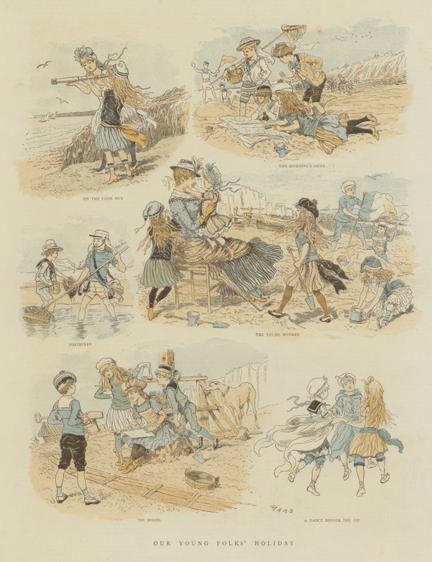 Fiatalok nyaralása (chromolitho) alkotó: French School