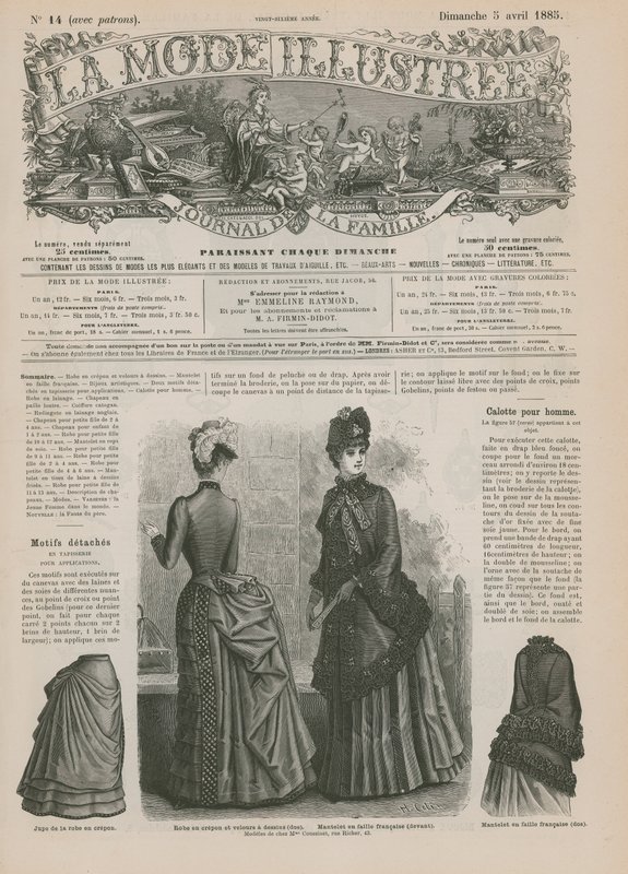Oldal a La Mode Illustree-től alkotó: French School