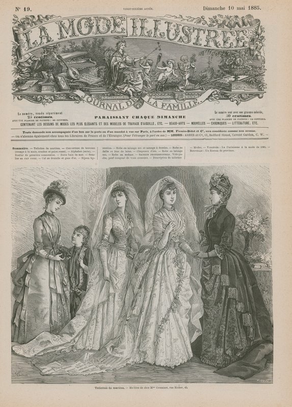 Oldal a La Mode Illustree-ből, 1885 alkotó: French School