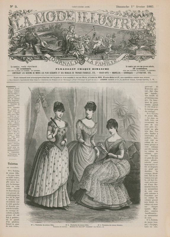 Oldal a La Mode Illustree-ből, 1885 alkotó: French School
