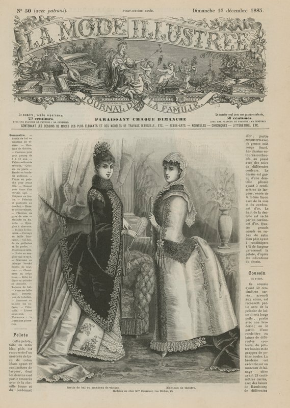 Oldal a La Mode Illustree-ből, 1885 alkotó: French School