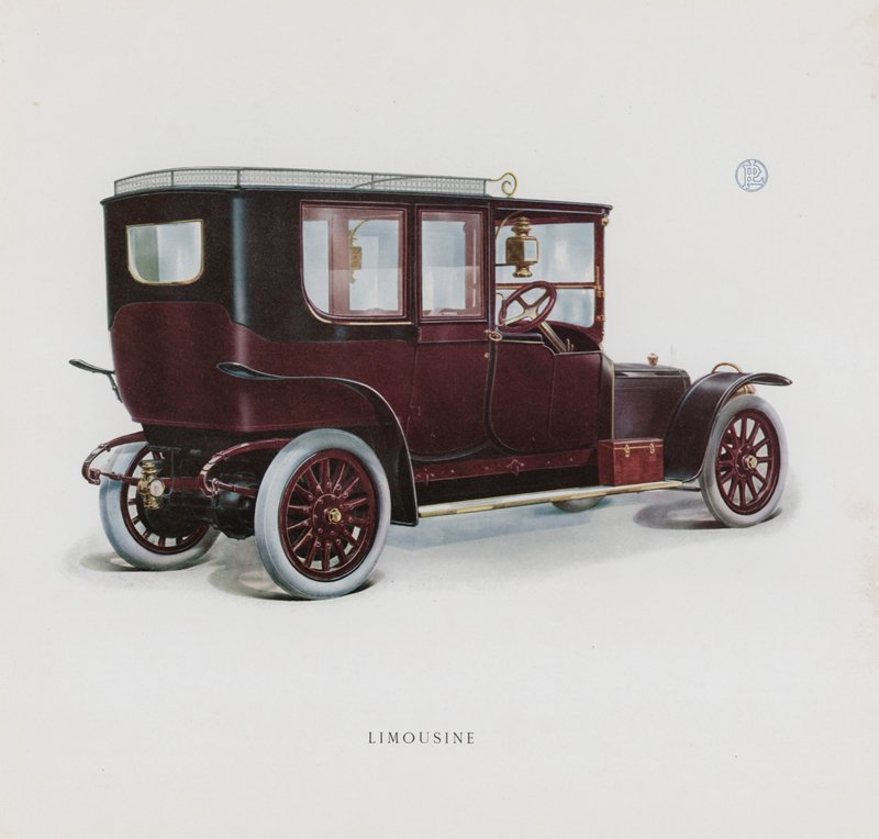 Oldal a Panhard & Levassor katalógusból (színes litho) alkotó: French School