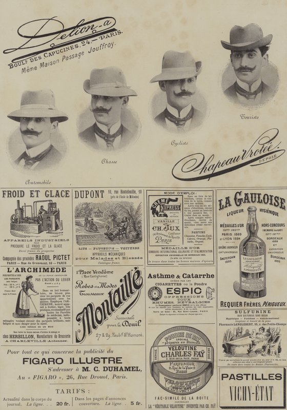 A Le Figaro Illustre hirdetéseinek oldala, 1897. december (fotók) alkotó: French School