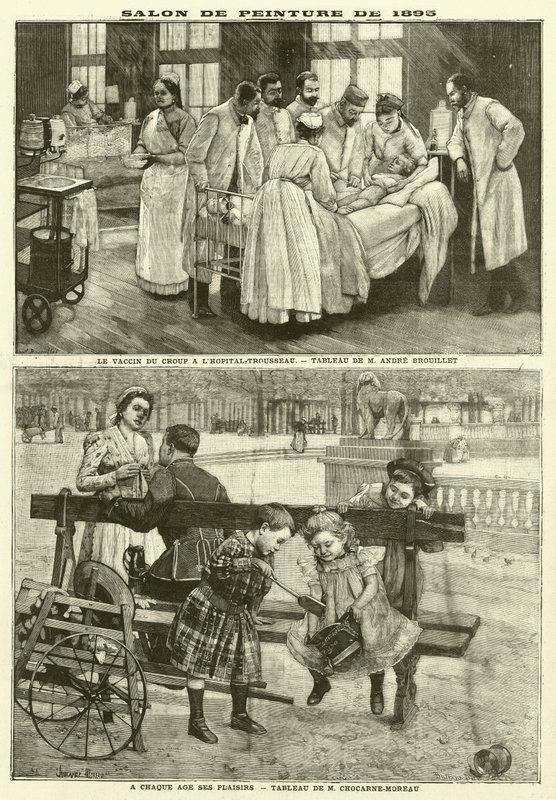 Az 1895-ös Párizsi Szalonban kiállított festmények (metszet) alkotó: French School