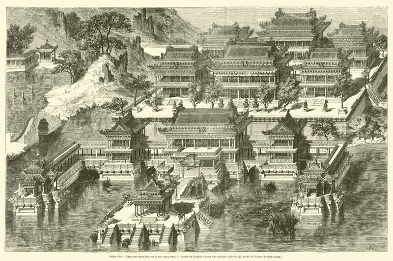 Nyári palota, Fang-hou-ching-king vagy a páratlan helyszín (metszet) alkotó: French School