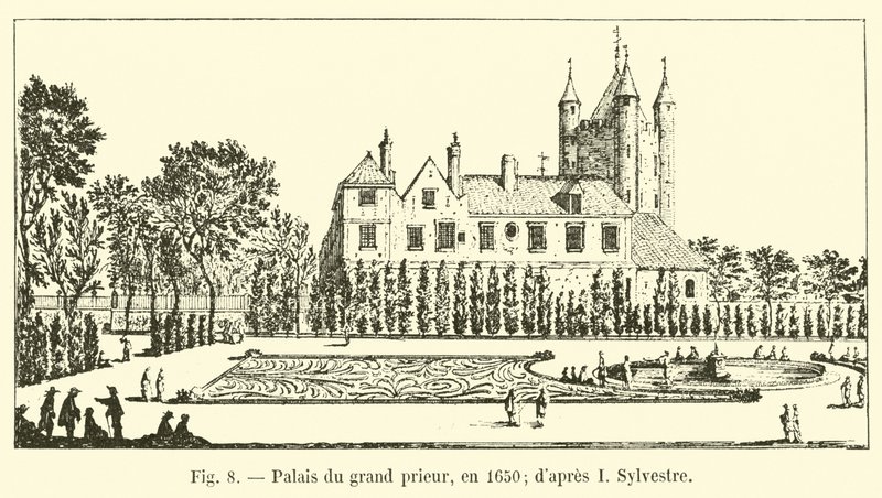 a Grand Prior palotája, 1650-ben; miután én Sylvester alkotó: French School