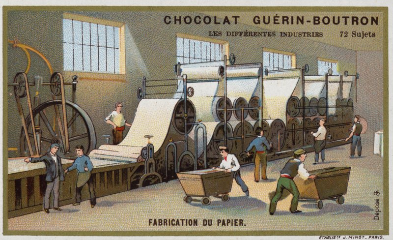 Papírgyártás (chromolitho) alkotó: French School