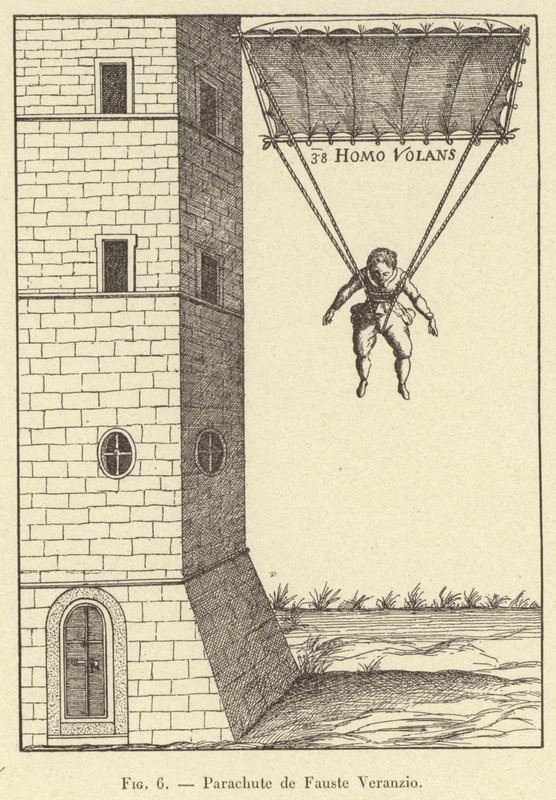 Fauste Veranzio ejtőernyője alkotó: French School