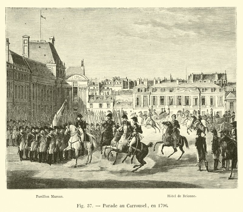 Felvonulás a körhintanál, 1796-ban alkotó: French School