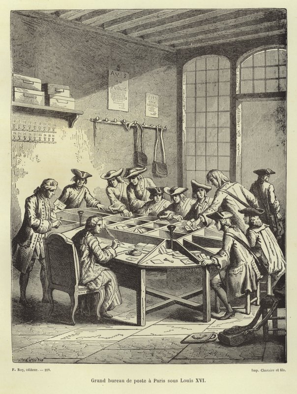 Párizsi postahivatal XVI. Lajos alatt alkotó: French School