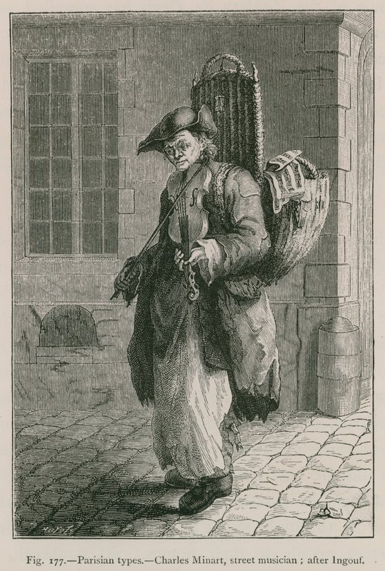 Parisian Types, Charles Minart, Street Musician; Ingouf után alkotó: French School