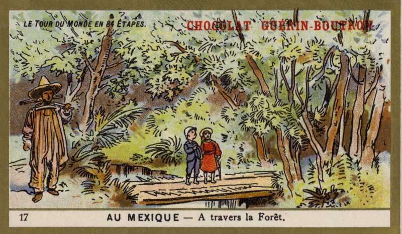 Erdőn áthaladva, Mexikó (chromolitho) alkotó: French School