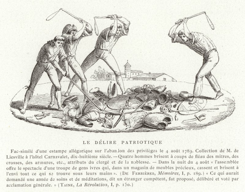 Hazafias delírium, francia forradalom, 1789. augusztus alkotó: French School