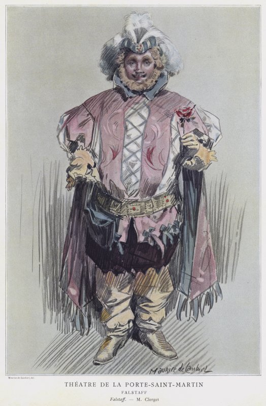 Paul Clerget a Falstaff címszerepében alkotó: French School