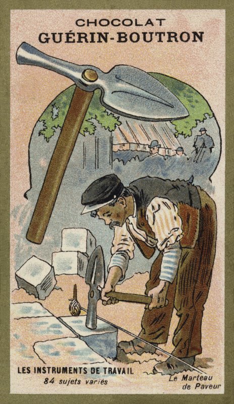 Kövezett kalapács alkotó: French School