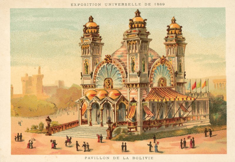 Bolíviai pavilon, 1889-es egyetemes kiállítás, Párizs alkotó: French School