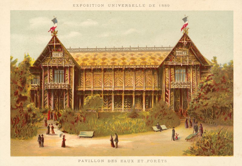 Vizek és erdők pavilonja, Universelle Exposition 1889, Párizs alkotó: French School
